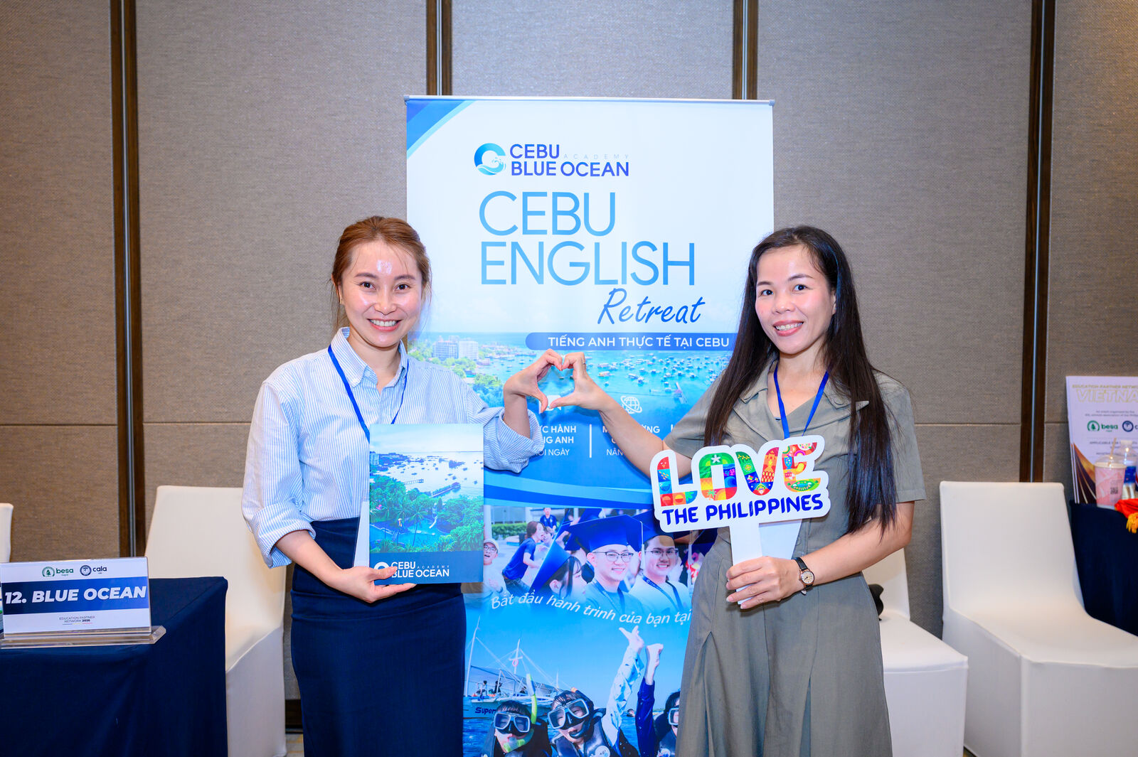 Đại diện Cebu Blue Ocean Academy gặp gỡ đối tác tại CALA BESA Seminar 2026